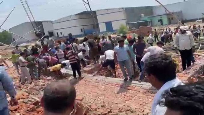  गिरी निर्माणधीन गोदाम की दीवार, 6 मजदूरों की मौत